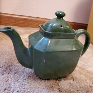 Small Green Ceramic Tea Pot, Made in Japan, Vintage